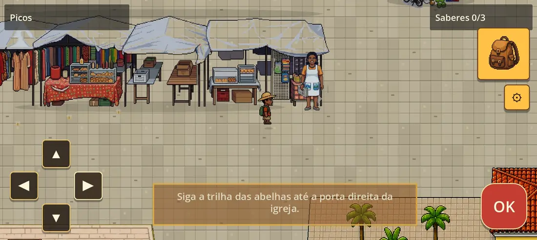 Cena da Feira Livre no jogo