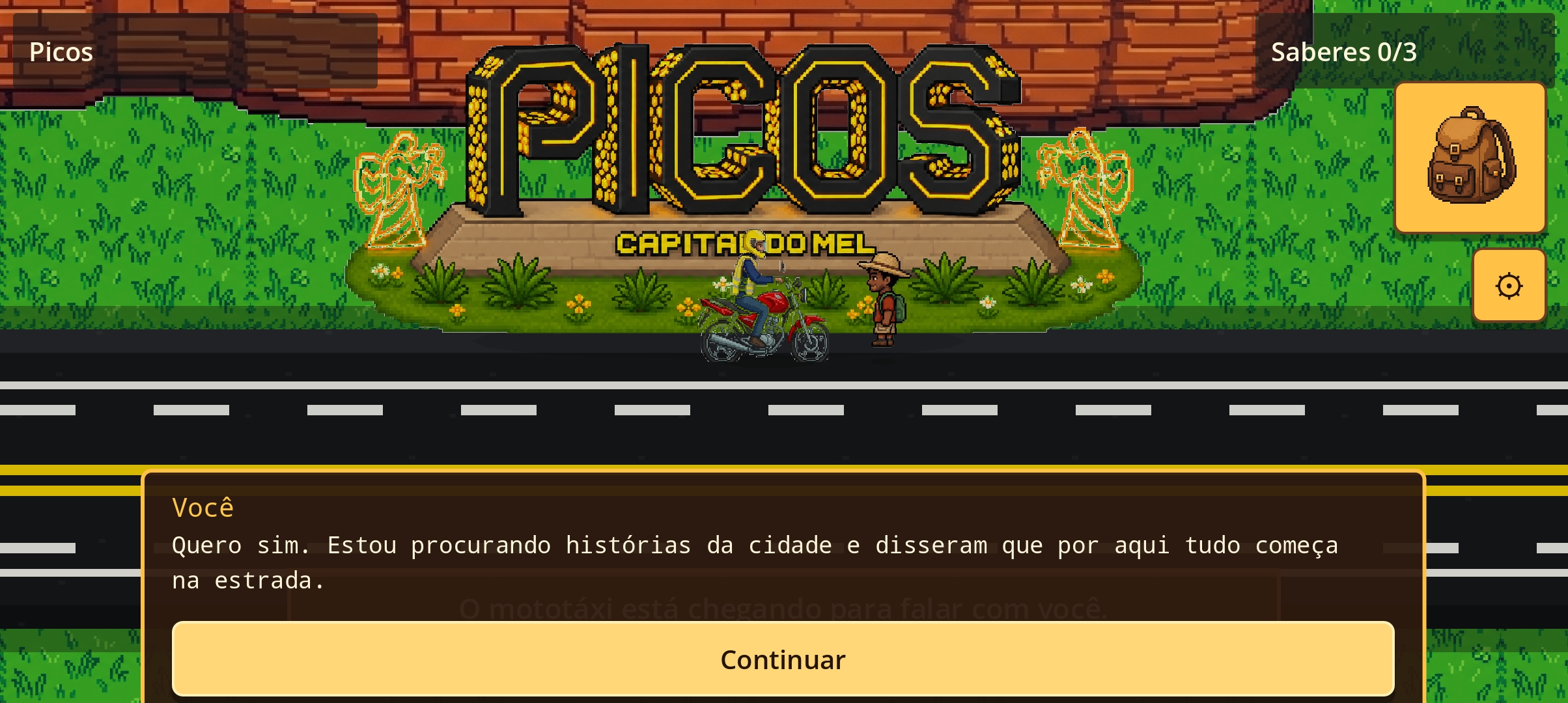Entrada de Picos no jogo