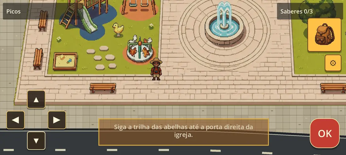 Cena da Praça de Picos no jogo